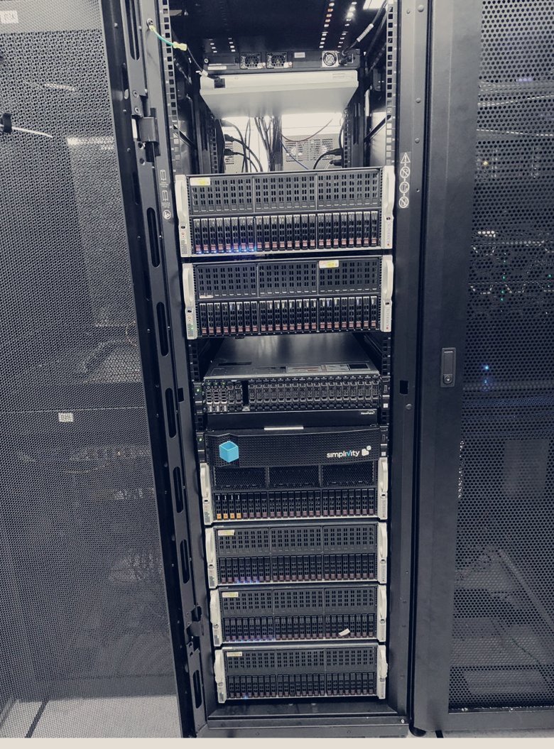 Compute racks at the Rizzo datacenter
